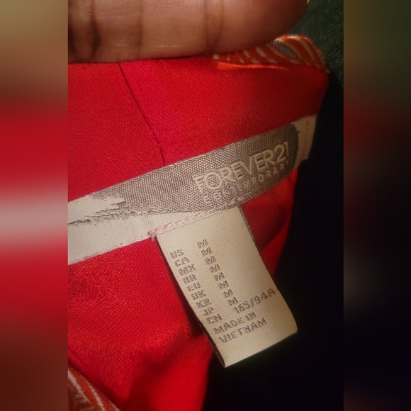 Forever 21 Red Geometric Sleeveless Mini Dress, Size Medium - Picture 7 of 7